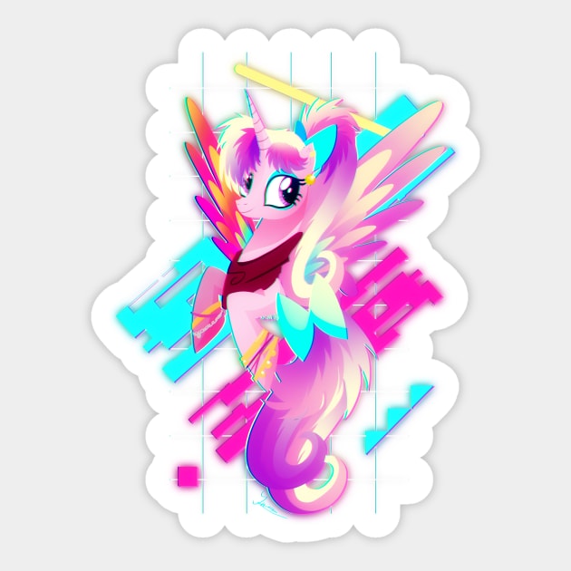 Synthwave Princess Cadance Sticker by Ilona's Store